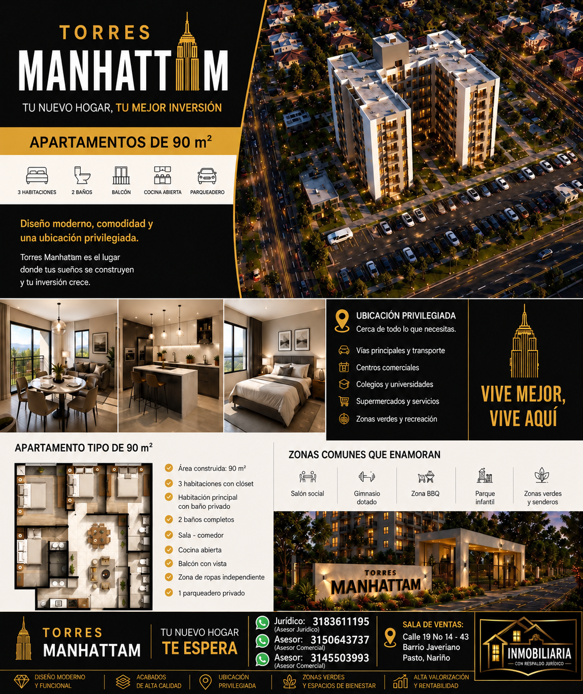 Torres Manhattan, apartamentos de 90 m²